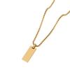 Cross-border Stainless Steel Engraved Pearl Necklace with Square Hole for Festivals