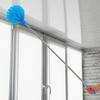 Sky Blue Telescoping Spider Web Cleaning Brush Long Handle Extendable Ceiling Cleaner Cobweb Duster Reusable Washable Household