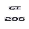 GLZU2 For Peugeot 208 GT Car 3D Metal Letters Logo Badge Decals Sticker Car Auto Rear Trunk Alphabet Emblem Styling Stickers