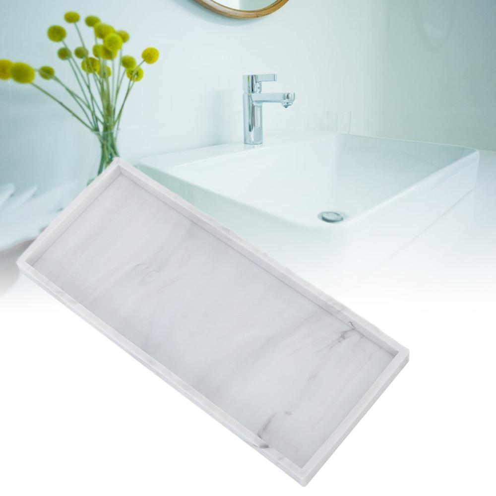 S/L Silicone Storage Tray Non-Slip Silicone Countertop Tray Silicone Vanity Tray  For Kitchen