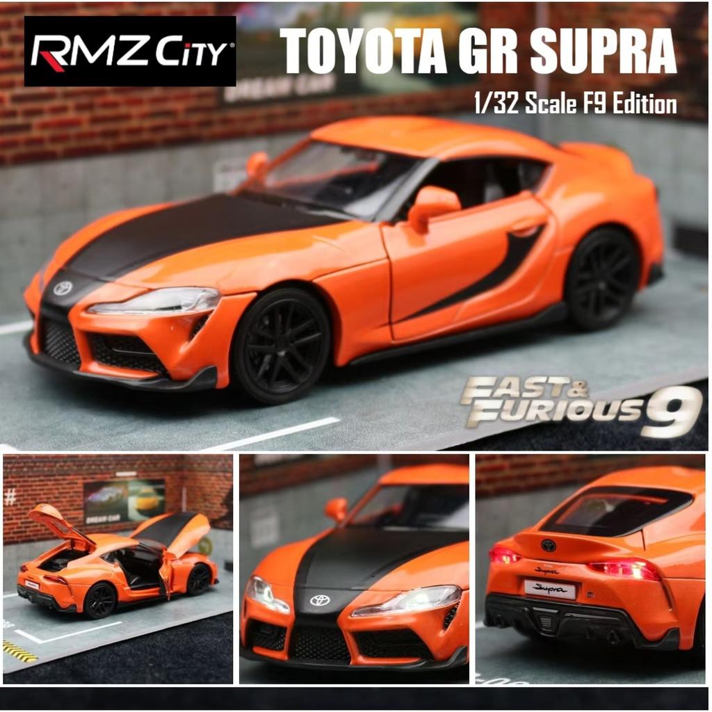 1/32 Fast-Furious 9 Toyota GR Supra Racing Car Toy for Children Diecast Miniature Model Pull Back Collection Gift for Boy Kid