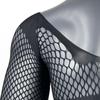 Men's Sexy One-Piece Elastic Lingerie Fishnet Gay Long-Sleeved Hip Tights V Neck Black Erotic Clothes