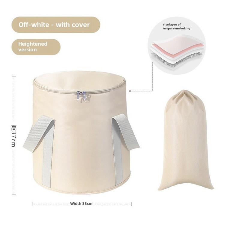 Cadă de călătorie pliabilă pentru picioare: Design portabil, izolat, extra-adânc pentru acoperirea gambelor; Soluție multifuncțională pentru baie de picioare acasă.