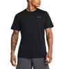 Under Armour Solid Color Casual Training Breathable Crew Neck Short Sleeve T-Shirt Men Tops Black 1383668-001