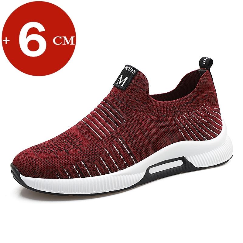 Herrenmode Sneaker Erhöhungsschuhe Aufzugsschuhe Höhermachende Schuhe Einlegesohlen 6CM Herren Alltagsleben Höhenvergrößernde Schuhe