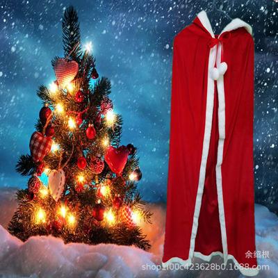 New Christmas Cape Children's Cape Dress-up Clothing Popular Red Adult Santa Cape