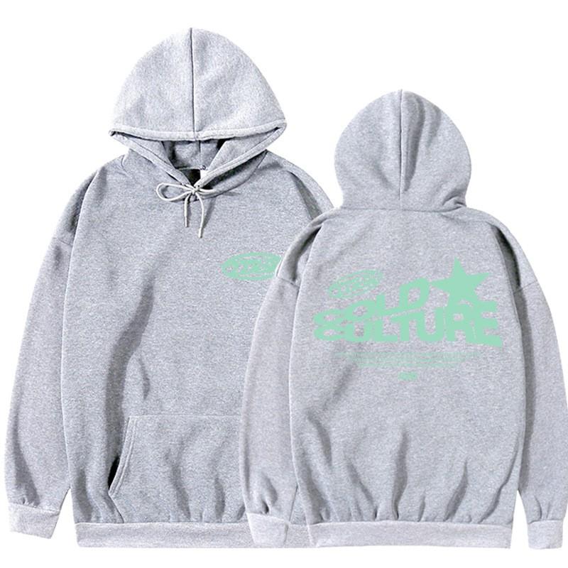 Girls Winter Hoodie Fleece Lined Loose Fit Printed Sweatshirt Streetwear
