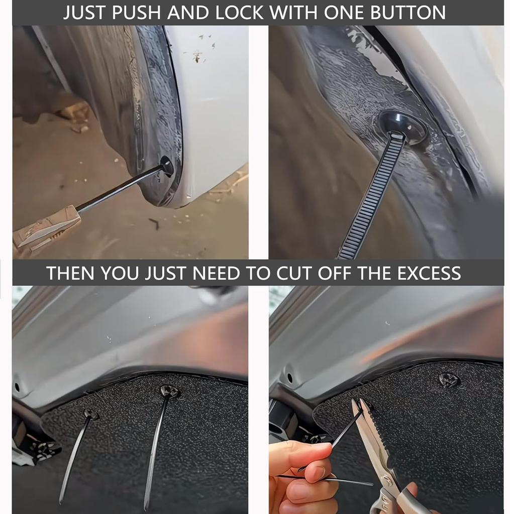 400/100Pcs Cable Tie Closure Self-locking Nylon Universal Cable Tie Buckle Car Repair Fastening Strap For Car Household Repair