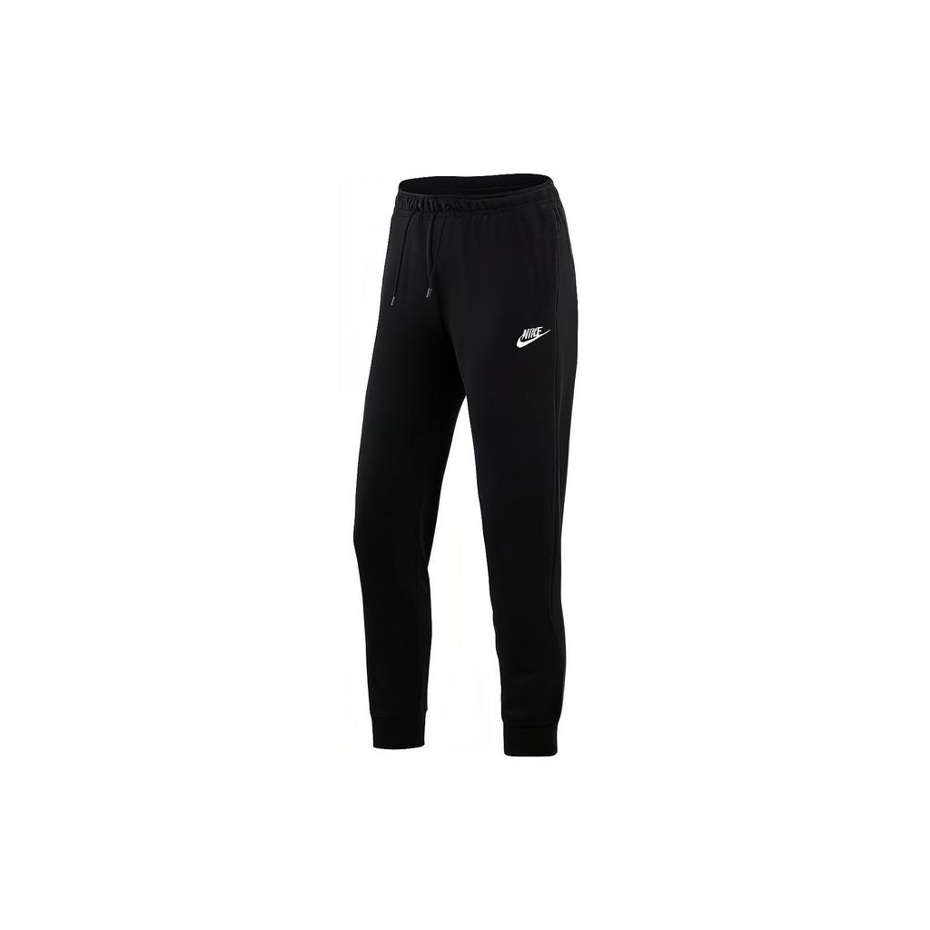 Nike Solid Logo Print Drawstring Elastic Waist Sports Pants Women Pants Black DR6162-010