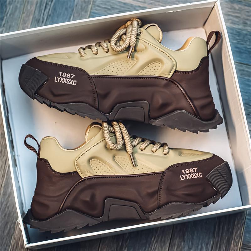 Fashion Autumn Men's Casual Sports Shoes 2025 Comfortable Non Slip Internal Height Outdoor Sneakers Fashion Platform Zapatos Para Hombre