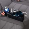 SEIWA WA82 Kieszeń boczna na siedzenie z włókna węglowego z podwójnym portem USB na napoje, automatyczny organizer na siedzenie samochodowe, uchwyt, schowek, wyjście 4,8A, identyfikacja,