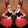 Elegantes Sexy Damen Kostüm für Erwachsene mit Cartoon Minnie Maus und Punkten für Halloween