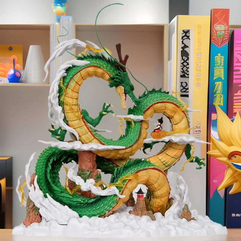 24cm Dragon Ball Anime Figure Shenron Figure Goku And Shenron Figurine Model Pvc Statue Doll Collection Room Toy Gifts