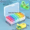 Seven-Day Pill Organizer: Morning, Noon, Night Portable Capsule Case with Large Capacity