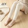 Warmth Locking Legging Socks Thickened Over-the-knee Leg Warmers for Women, Soft Thermal Sleeves, Elastic Micro Pressure Boot Cuffs Anti-slip