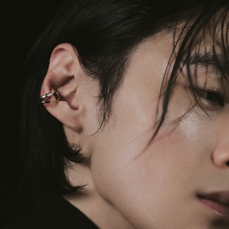 

Hustad 238 Leaf Earcuff_ 925 Silver Lip Earcuff ONE