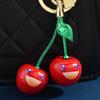 Smiling Cherry Keychain Cherries Bag Pendant Keyring Backpack Decoration Accessories Gifts Women Men Car Key Chains