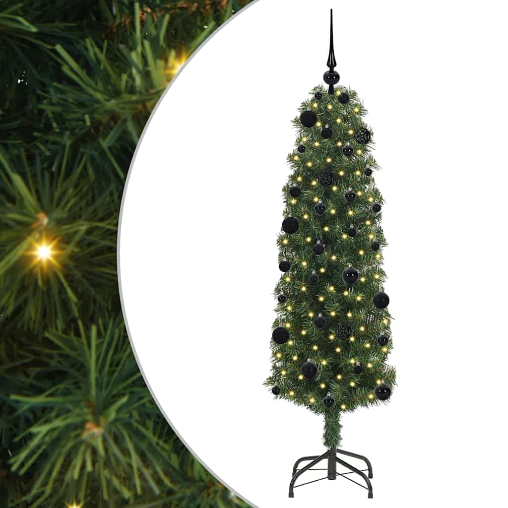 Artificial Christmas Tree with 150 LEDs and Stand Green 150 cm