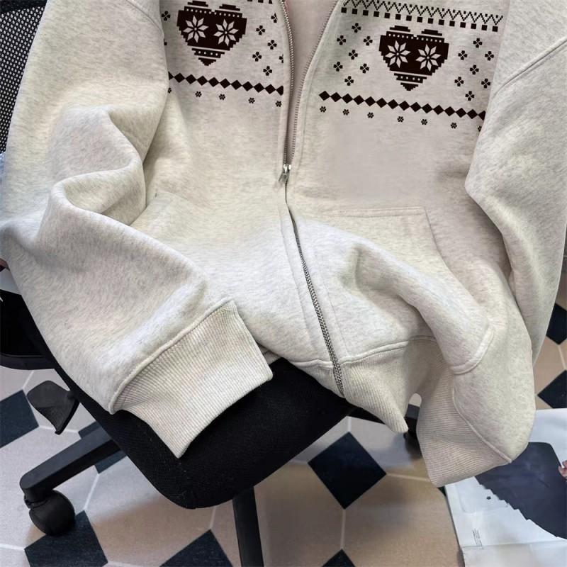 Womens Oversized Hooded Cardigan Sweater Korean Chic Plaid Print Lightweight Cotton Blend Long Sleeve Open Front Top