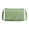 Bandit 18 Logo Adjustable Shoulder Strap Calfskin Crossbody Bag Small Women Crossbody Bag Silver Light-Pistachio CR521-LHTY6