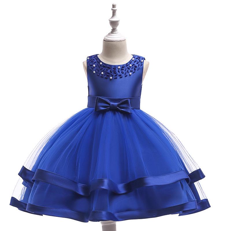 2024 Beaded Princess Tutu Dress for Girls - Flower Girl Wedding Attire