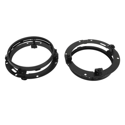 2 Pcs 7in Round Headlight Ring Headlamp Mounting Bracket Retaining Bezel Ring for Wrangler JK 2007 To 2018