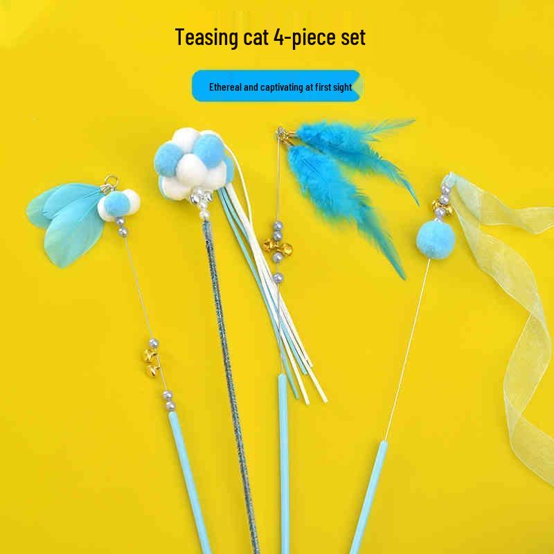 Milin Cat Teaser Wand 4-Piece Set