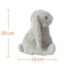 Meruňková jehněčí šedá plyšová hračka králíčka pro děti, měkká a roztomilá, nadýchaný šedý králíček pro dívky a chlapce, 20 cm