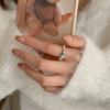 Adjustable Art Deco Geometric Ring Niche Design Elastic Rope Band Ins Minimalist Fashion Personality Women's Finger Ring