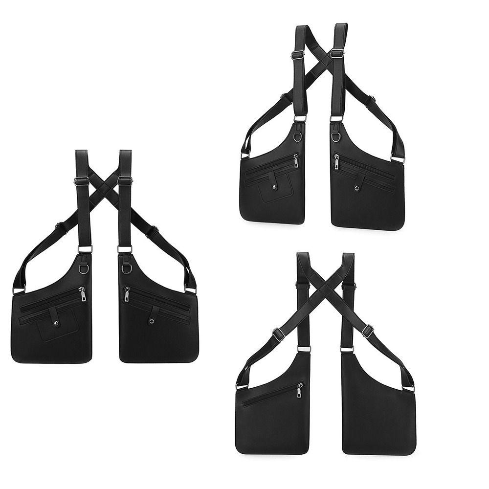 Borsa a Gilet Impermeabile Spallacci Regolabili Cinturino Sottobraccio Tasca Portafoglio Uomo Donna