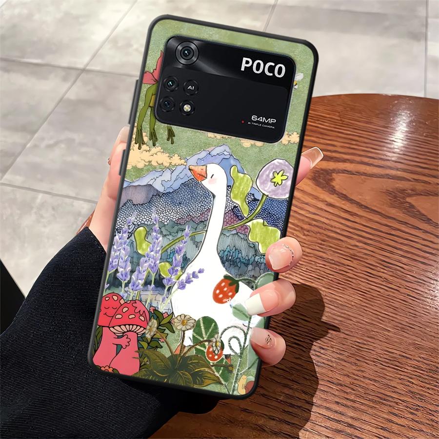 Cartoon Duck Cat Funda Phone Cover Case for Xiaomi Poco F8 X3 X4 X5 X7 Pro C61 F1 M5 C71 M3 M4 M7 C75 C50 F3