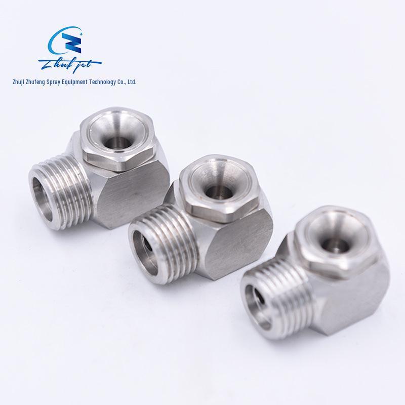 Stainless Steel High Flow Vortex Atomizing Spiral Nozzle with Hollow Cone and Threaded Spray.