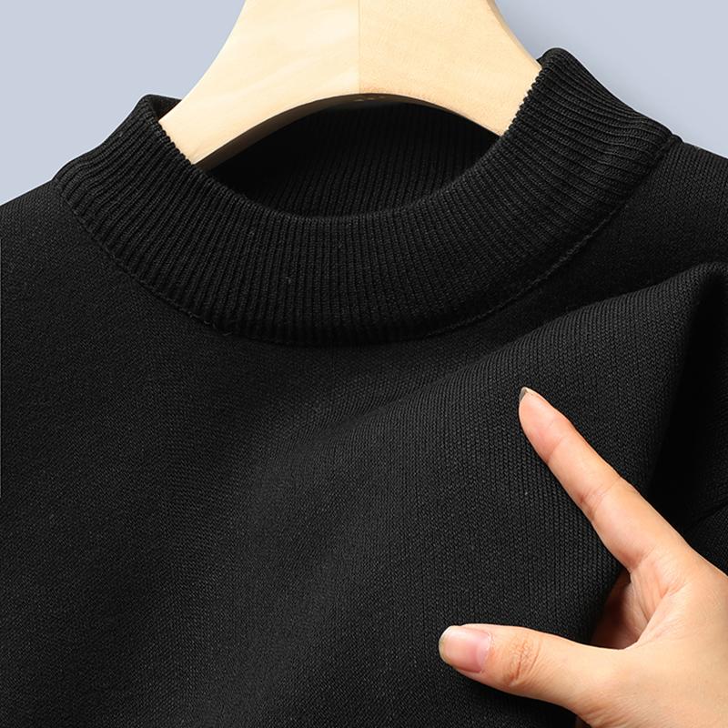 Winter Men O-Neck Solid Color Pullover Men Warm Slim Sweaters Male Clothing Underwear Men Knitting Blouse Base Tops