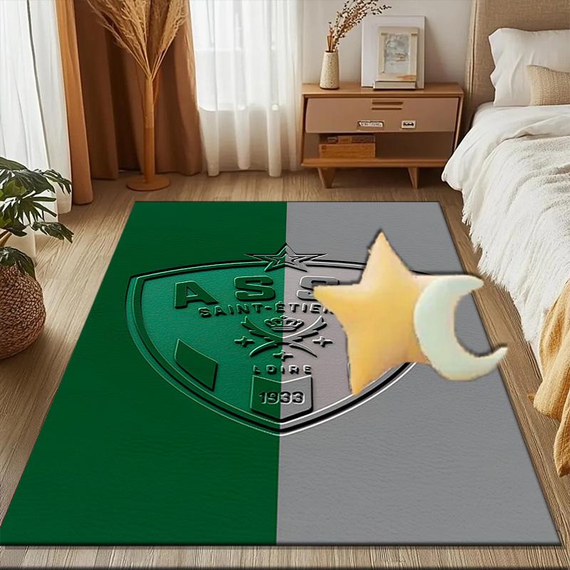 Asse Saint-etienne Crest Rug Office Floor Mat - Machine Washable for Bedroom, bedroom, livingroom, Room Decor Fan Gifts Christmas