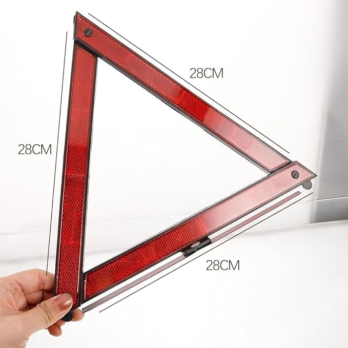 Generic 1 Piece Triangular Stop Plate for Car Use, Triangle Reflector, Foldable, Emergency Response