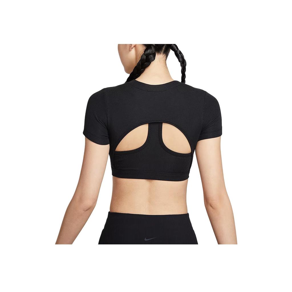 Nike Sportswear Classics Simple Solid Comfortable Short Sleeve Sports Underwear Women Underwear Black White HF5418-011