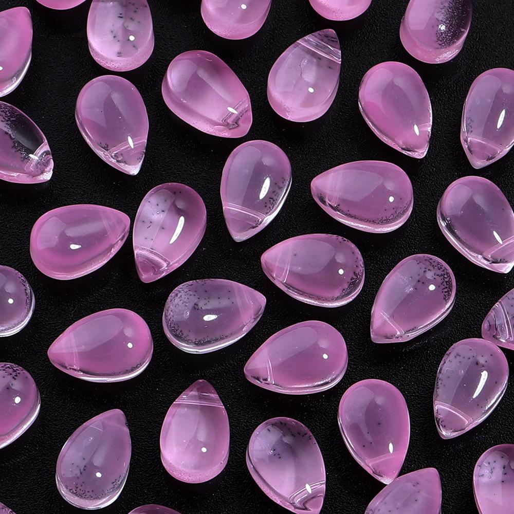 50pcs/lot 9x6mm Droplet Shaped Lampwork Beads Colorful Loose Spacer Glass Seed Beads For DIY Charm Necklace Earrings Accessories