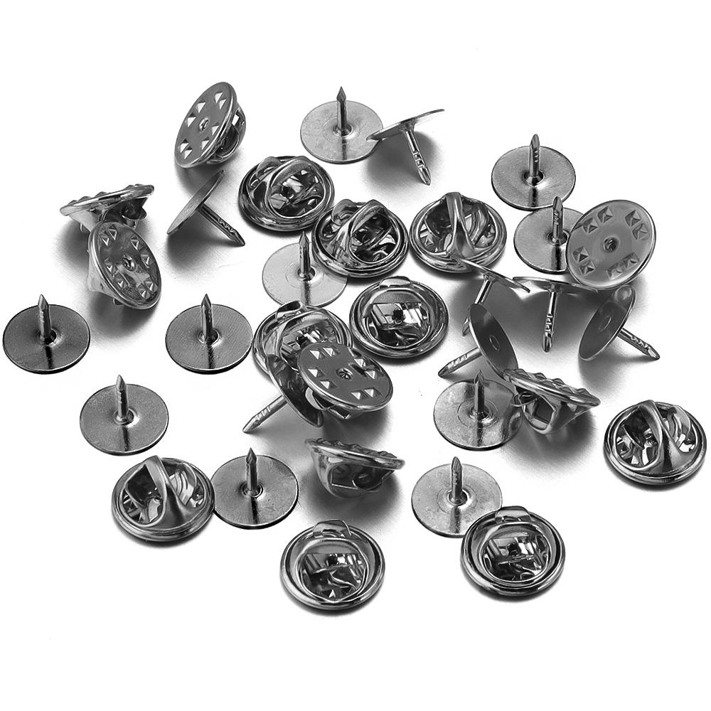 20sets Copper Locking Pin Back Brooch Badge Holder Metal Butterfly Brooch Buckle Badge Cufflinks For DIY Jewelry Making Supplies