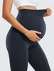 CRZ YOGA Maternity Yoga Maternity Cropped Asian Dark Size L Leggings, Wear, Tights, Length, Stretch, Fit, Butterluxe, 24"/60cm Inseam, Navy,
