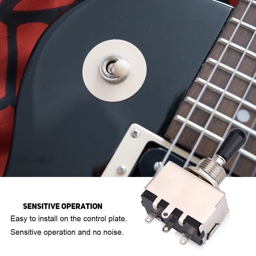 Guitar Three Way Switch, 3 Way Toggle Switch Pickup Selector Switch Compatible for LP Electric Guitar Switchcraft 3 Way Toggle Switch
