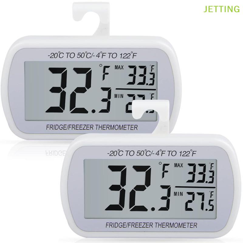 Household Digital Freezer Room Thermometer Large LCD Waterproof Magnetic Back Hook Temperature Monitor
