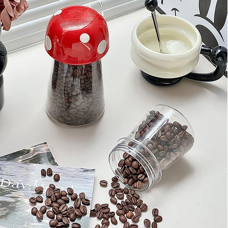 New Simple Mushroom Storage Jar Home Storage All-Match Product Sealed Leak-Proof Storage Jar Coffee Jar