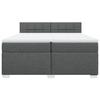 Maison Exclusive - Sommier à lattes de lit avec matelas Gris foncé 200x200cm Tissu
