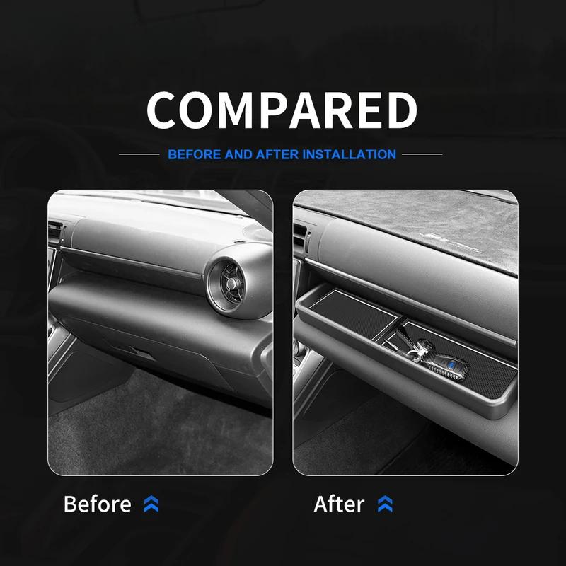 KUNGKIC For Subaru BRZ Toyota GR86 2021-2023 2024 2025 Co-Pilot Glove Box Storage Tidying Phone Organizer RHD LHD Accessories.