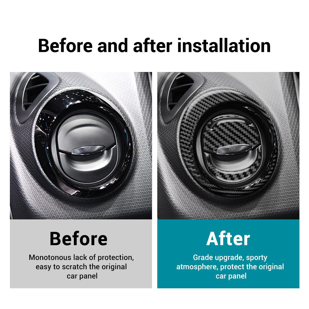 MGRT1 Fibra di Carbonio Modificata Per Renault Clio 4 2013-2018 Auto Presa d'Aria Condizionata Adesivo Rivestimento Copertura Accessori Interni Auto