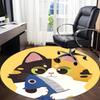 1PC Cat Fish Office Round Area Rug, Indoor Mat Suitable For Office, Under Office Chairs Bedroom Living Room Home Decor, Room DecoT1223066