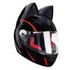 Electric Motorbike Helmet Female Cat Ear Full Helmet Summer Bluetooth Motorbike Full Helmet