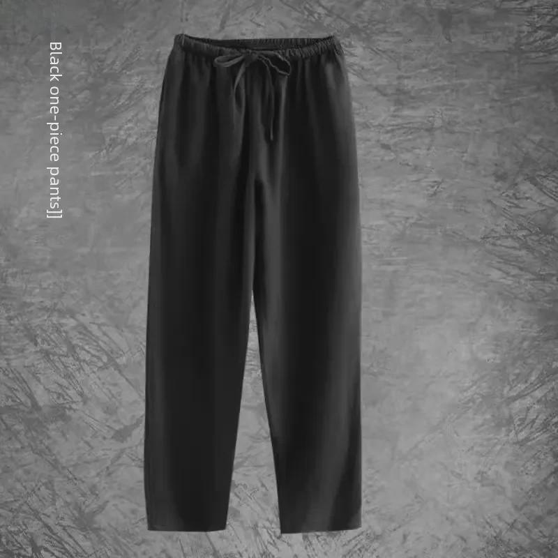 Men's Retro Chinese Style Linen Shirt, Long Sleeve, Button-Up, Stand Collar Tang Suit