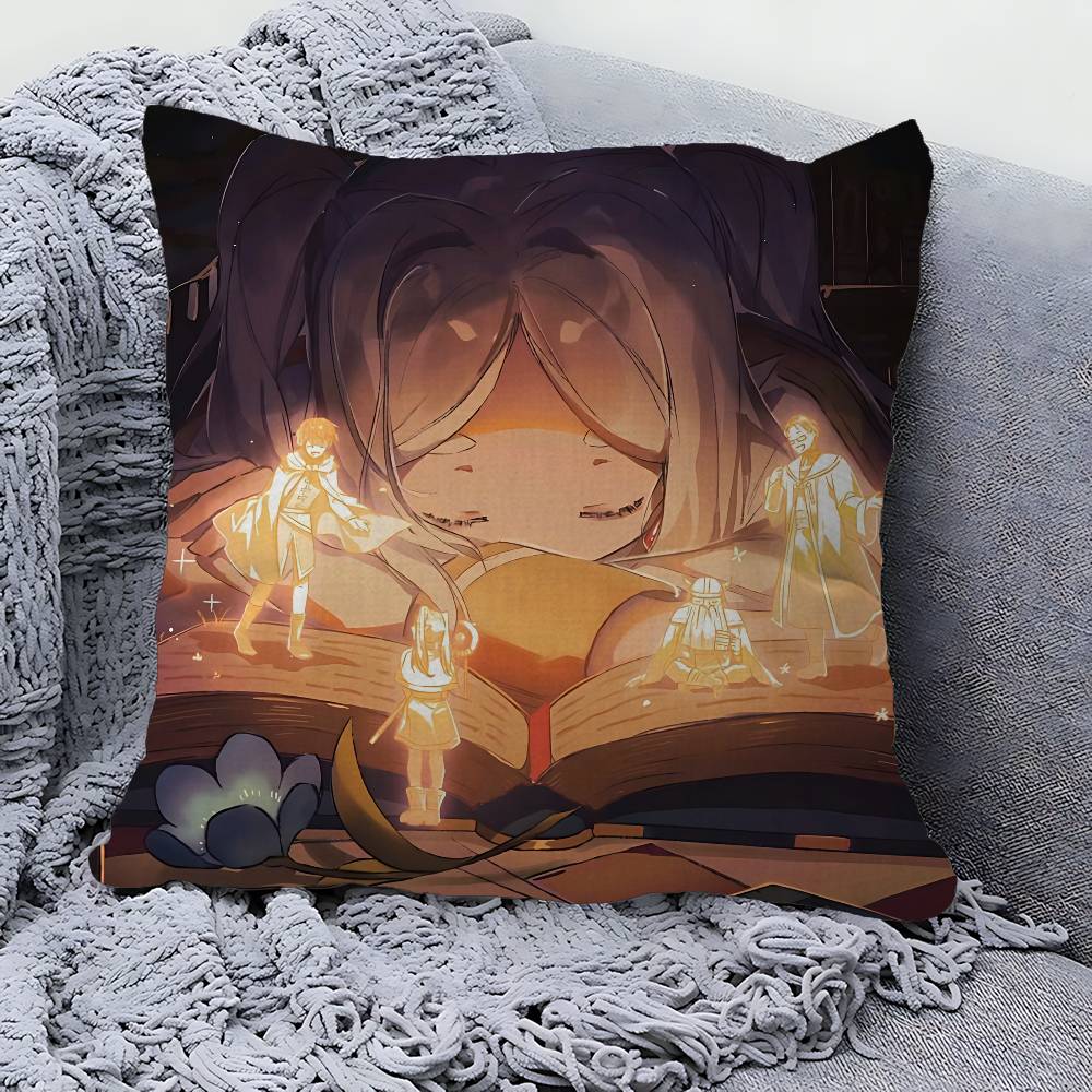 Hot Japan Anime Frieren 45*45cm Cushion Cover Pillow Cover Decor Pillowcase Home Pillowcase For Couch Pillow