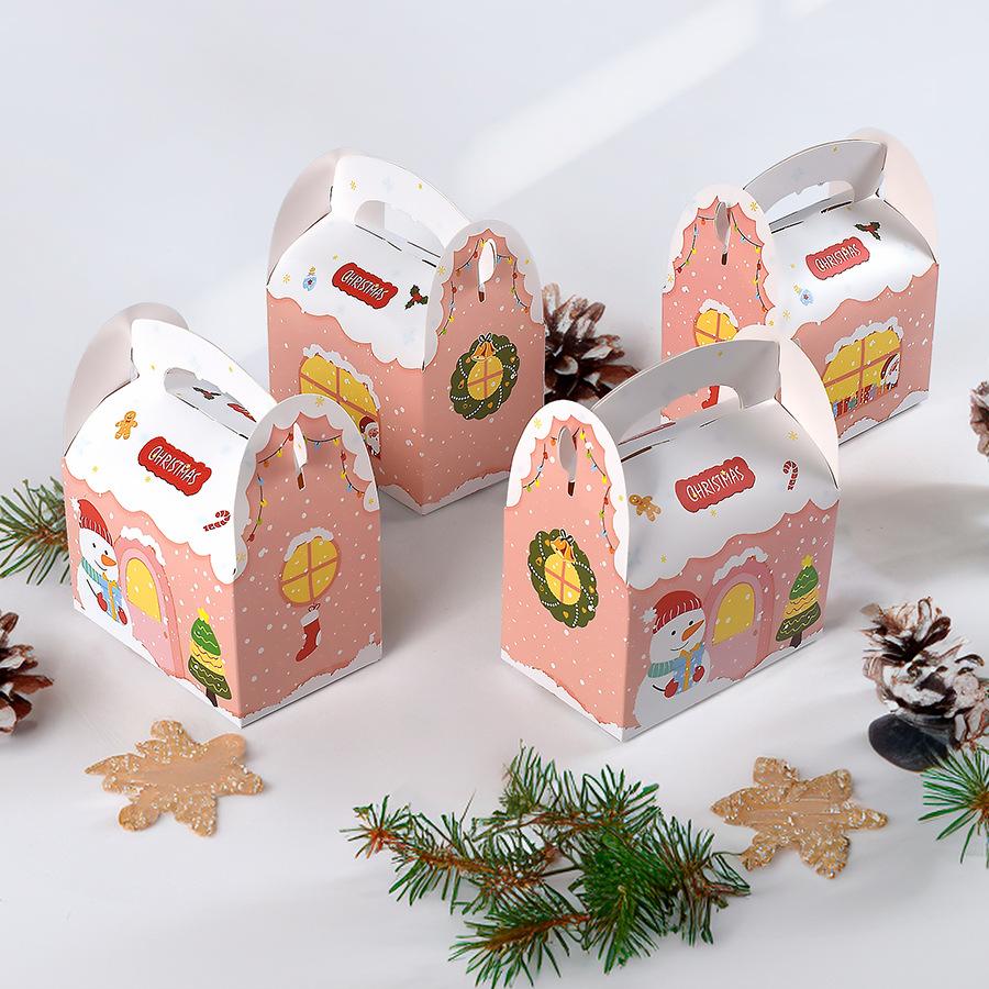 6/12pcs Christmas Gift Box Candy Cookie Boxes Gift Packaging Supplies Merry Christmas Party Decoration Navidad New Year 2025